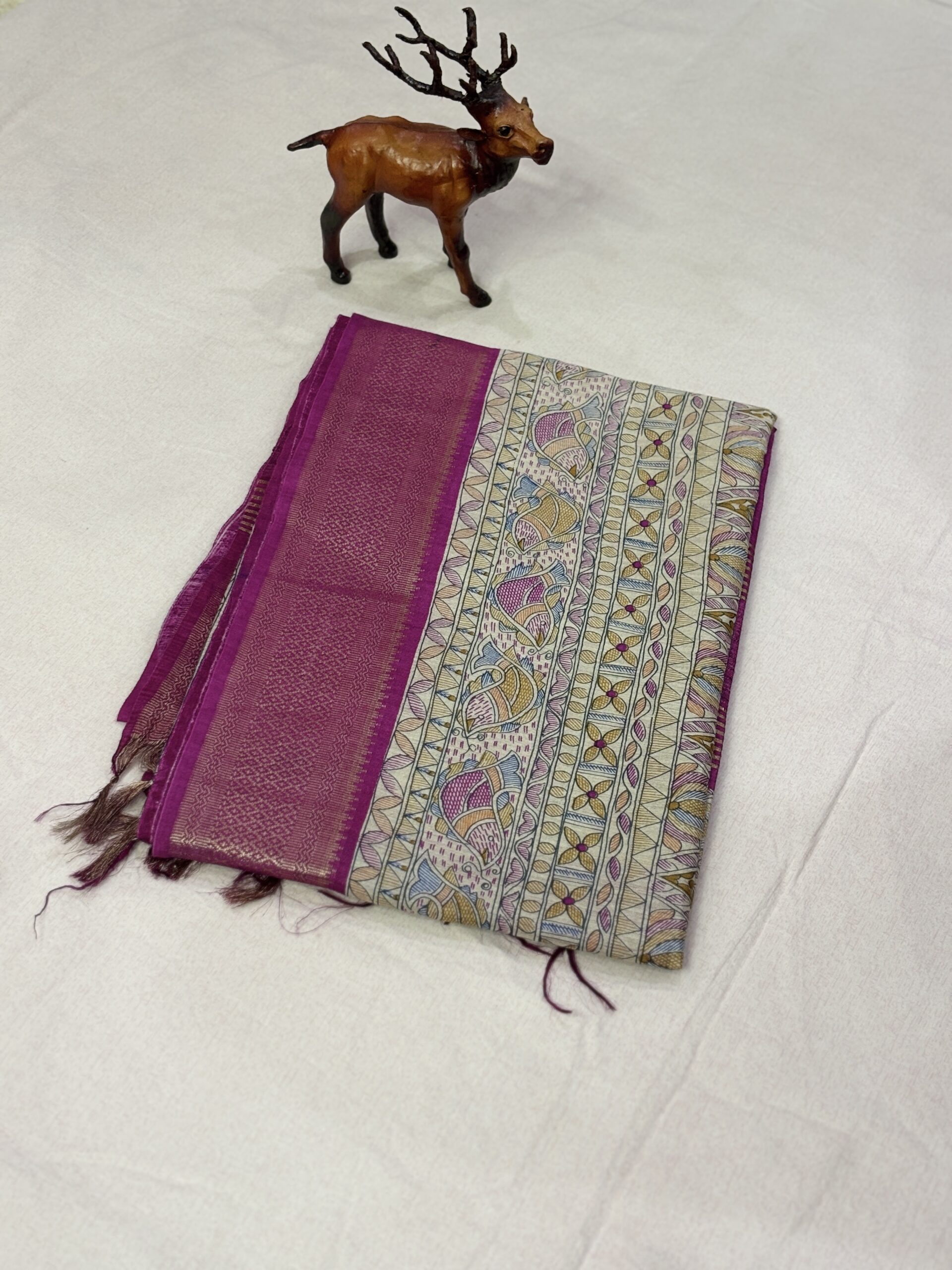 Madhubani tussar saree