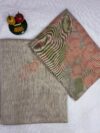 Hand painted Chanderi dress material